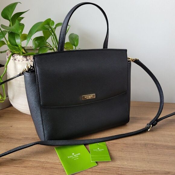 USED ONCE KATE SPADE GENUINE LEATHER CROSSBODY BLACK BAG - Picture 14 of 16